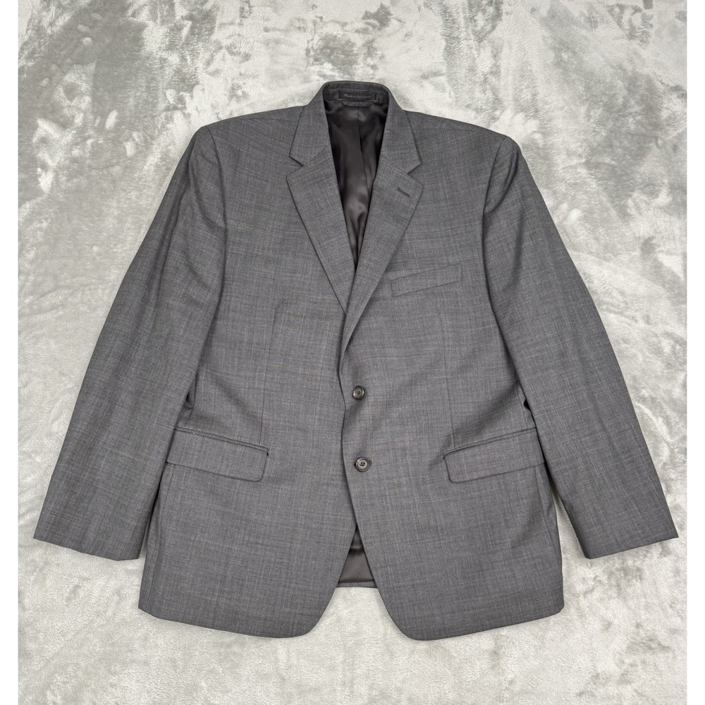 Vintage Ralph Lauren Gray Suit Blazer Jacket Mens 42S Wool Sport‎ Coat Business